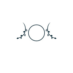 Wall Mural - triple moon goddess simple symbol tattoo art idea