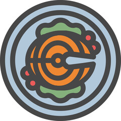 Sticker - plate salmon icon