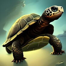 AI Generated Digital Art Of A Tortoise