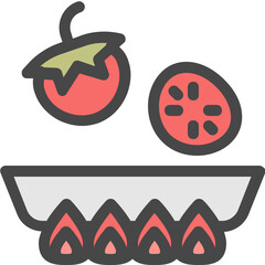 Wall Mural - fries tomato icon