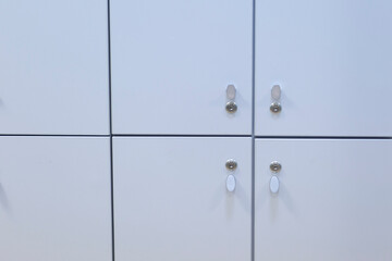 Lockers for undressing.A locker for storing personal belongings.