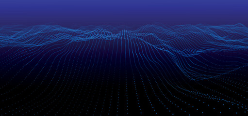Poster - Abstract futuristic background. Big data visualization. Network connection. Data transfer. 3d rendering. Technology background vector. Vector illustration.