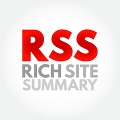 Poster - rss rich site summary - web feed that allows users and applications to access updates to websites in