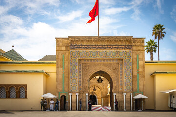 Wall Mural - entrance to royal palace, rabat, morocco, north africa