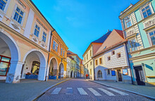 Medieval Housing On Husova Street, Kutna Hora, Czech Republic