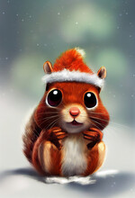 クリスマス新年リスアート 無料画像 - Public Domain Pictures