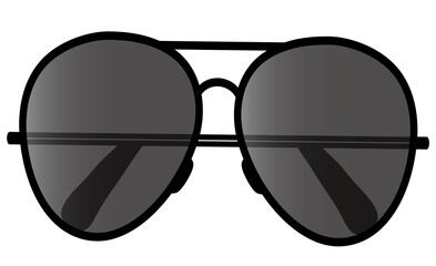 Sunglasses png illustration, icon, sign, symbol, infographic, pictograph, logo or sticker. Black silhouette pictogram. Summer shades. 