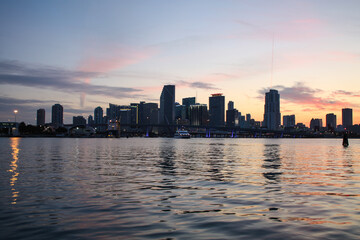 Poster - Downtown Miami Sunset