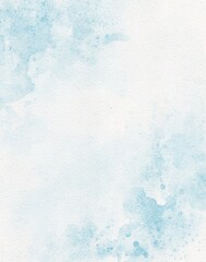 Wall Mural - Abstract Blue sky watercolor painting splash on paper background for design
