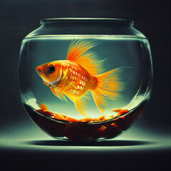 Goldfish in a bowl