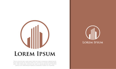 Sticker - Real Estate Logo. Luxury Logo. Construction Architecture Building Logo Design Template Element.