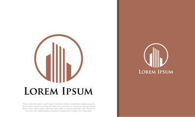 Sticker - Real Estate Logo. Luxury Logo. Construction Architecture Building Logo Design Template Element.