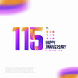 Number 115 logo icon design, 115 birthday logo number, anniversary 115
