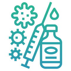 Sticker - vaccine syringe icon