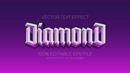 Poster - Diamond text effect style, EPS editable text effect
