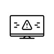 Black line icon for warnings