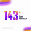 © Artsetya - Number 143 logo icon design, 143 birthday logo number, anniversary 143