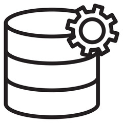 Wall Mural - database administrator outline style icon