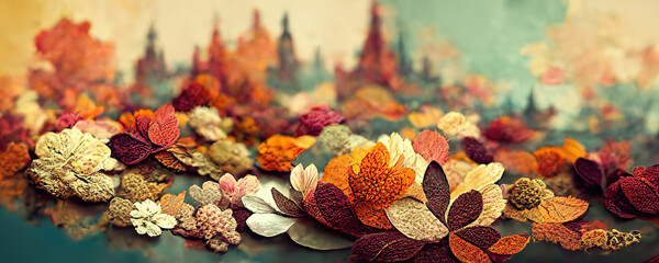 Sticker - autumn background