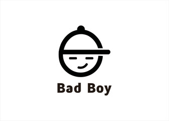 bad boy logo hat face