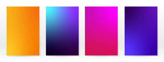 Minimal Poster. Pastel Soft. Rainbow Gradient Set.