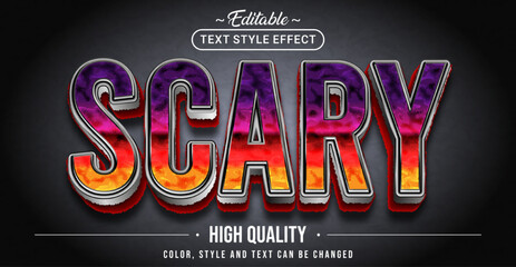 Poster - Editable text style effect - Scary text style theme.