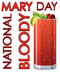 Sticker - National bloody mary day icon