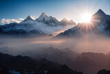 Fototapeta Panele - sunrise in the mountains