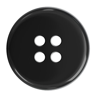 3d rendering illustration of a clothing button