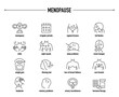 Menopause vector icon set. Line editable medical icons.