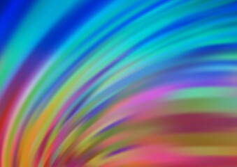 Fototapete - Light Blue, Red vector background with bent ribbons.