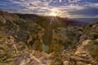 © robertharding - Coronado Falls with the sun setting behind the Sinking Ship at Grand Canyon, Grand Canyon National Park, UNESCO World Heritage Site, Arizona