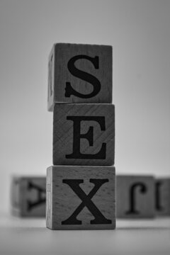 SEX in schwarz weiß