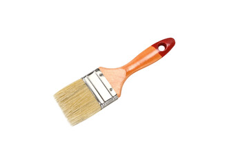 Wall Mural - Closeup of a paintbrush on a white background