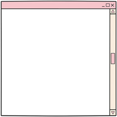 Cute Pastel Web Browser Mockup Frame 