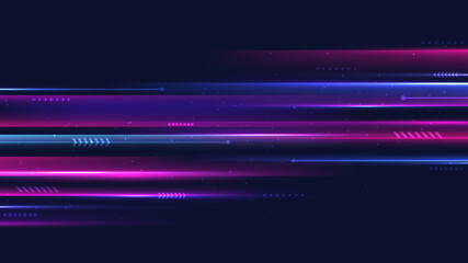 Wall Mural - abstract technology digital futuristic concept blue and pink neon colors lighting effect motion deco