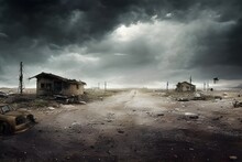 Abandoned Town. Dystopia. Urban Blight. Zombie Apocalypse. Fallout. 