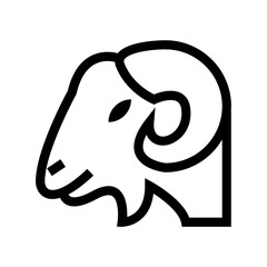 Wall Mural - Mountain Goat Vector Icon