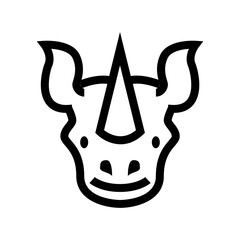 Wall Mural - Rhinoceros Vector Icon