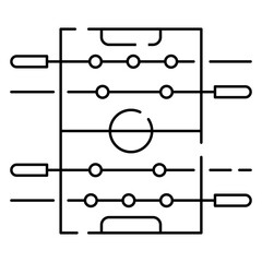 Poster - Board game or table game line icon vector and illustration. Fun and activity. Pinball or Table football