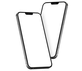 Wall Mural - mobile phones premium png digital devices for mockup