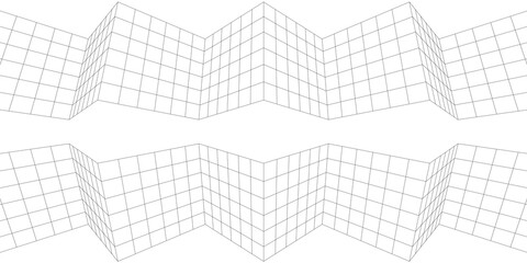 abstract overlay with a zigzag grid. black lines illustration	