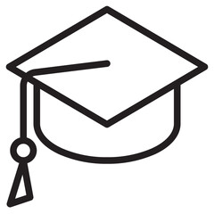 Wall Mural - graduate outline style icon