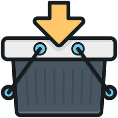 Sticker - Add to Basket Vector Icon