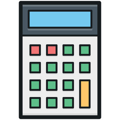 Sticker - Calculator Vector Icon