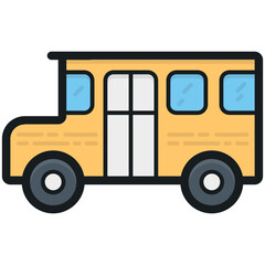 Canvas Print - Bus Vector Icon