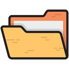 Canvas Print - Folder Vector Icon