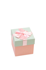 Wall Mural - Pink giftbox isolated