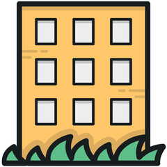 Canvas Print - Hotel Vector Icon