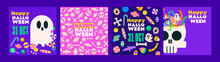 4 Happy Halloween Templates! Bright, Modern Design Will Be Perfect For Your Project, Social Networks, Advertising And Much More
Vector Illustrations
